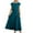 Green, variant on Jalioing Casual Midi Dress for Women Short Sleeve Sundress Drawstring Cotton Linen Dresses