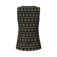 thumbnail image 5 of Xecao Mardi Gras Fleur de Lis print women's scoop neck, loose-fit workout tank tops for the gym., 5 of 9