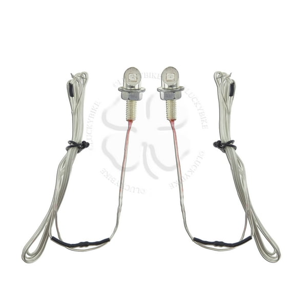 2x Mini LED License Plate Bolt Amber Chrome Motorcycle Car Tag 45' Accent Light