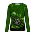 thumbnail image 3 of QIPOPIQ T-Shirts à Manches Longues pour Femmes à Col Rond T-Shirts de la Saint-Patrick T-Shirt à Col Rond Imprimé Trèfle T-Shirt Vert Porte-Bonheur Shirt St Patricks Day Shirts Hauts T-Shirt Longs Offres de Chemises des Fêtes, 3 of 4