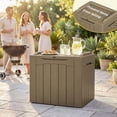 thumbnail image 4 of Homall 2PCS 31 Gallon Outdoor Deck Box In Resin with Seat, 4 of 7