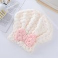 thumbnail image 3 of vnanda Women Shower Hat Coral Fleece Shower Hat with Sweet Bowknot Super Absorbent Soft Quick Dry Women Girls Curly Long Thick Wet Hair Drying Towel Wrap Hat, 3 of 8