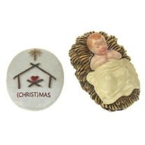 Pocket Christmas Stone Baby Jesus Figurine Holiday Bundle