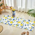 thumbnail image 2 of Lemon Kitchen Rugs and Mats Set of 2, Blue and Yellow Lemon Summer Farmhouse Non-Skid Washable for Kitchen Floor Sink Mats Decor and Accessories 17"x30"+17"x47", 2 of 6