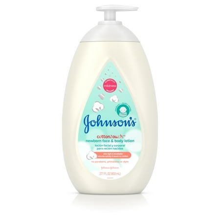 - Johnson's CottonTouch Newborn Baby Face and Body Lotion, 27.1 fl. oz