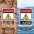 thumbnail image 5 of 2 Pack Danger High Voltage No Entry Electrical Hazard Warning Signs 7x10 inches 30 Mil Aluminum Security Warning Signs, 5 of 7