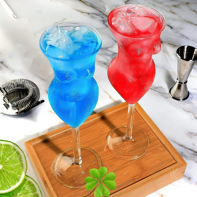 Doolland Wine Glass ，Cocktail Glass with Drinking Tube Straw Creative Glass  Decanter Cups Mugs for Wine Champagne Juice Home Bar Party Club Glassware