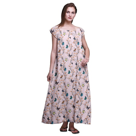 

Bimba Printed Womens Nightgown LadiesÂ NightwearÂ Nursing Dress Rayon Sleepwear