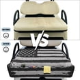 thumbnail image 5 of SEANATIVE Foldable Golf Cart Seat Cover, Patriotic Decoration, Easy to Carry, Portable Golf Cart Towel Blanket for 2-Person Seats, Fit for EZGO TXT/RXV, Club Car DS, Black Vintage American Flag, 5 of 7
