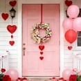thumbnail image 6 of Mother's Day Spring Wreath for Front Door, Mother's Day Decoration with Red White Artificial Flowers and Burlap Bow, Mother's Day Decorations Indoor & Outdoor Use, 6 of 9