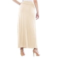 thumbnail image 2 of Women's Stretchy Flowy Maxi Skirt with Elastic Waistband for Comfort and Style, 2 of 5