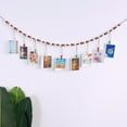 thumbnail image 2 of Hanging Photo Display Wall Decor, Boho Wooden Bead Garland Collage Picture Frame with Wood Clips for Bedroom, Living Room, Office, Dorm Decor, Photos Holder Christmas Cards Teen Girl Gifts, 2 of 7