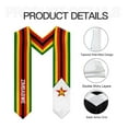 thumbnail image 5 of More design Graduation shawl Zimbabwe Flag & United States Flag Stole Sash Honor Study Aboard International Students, 5 of 10