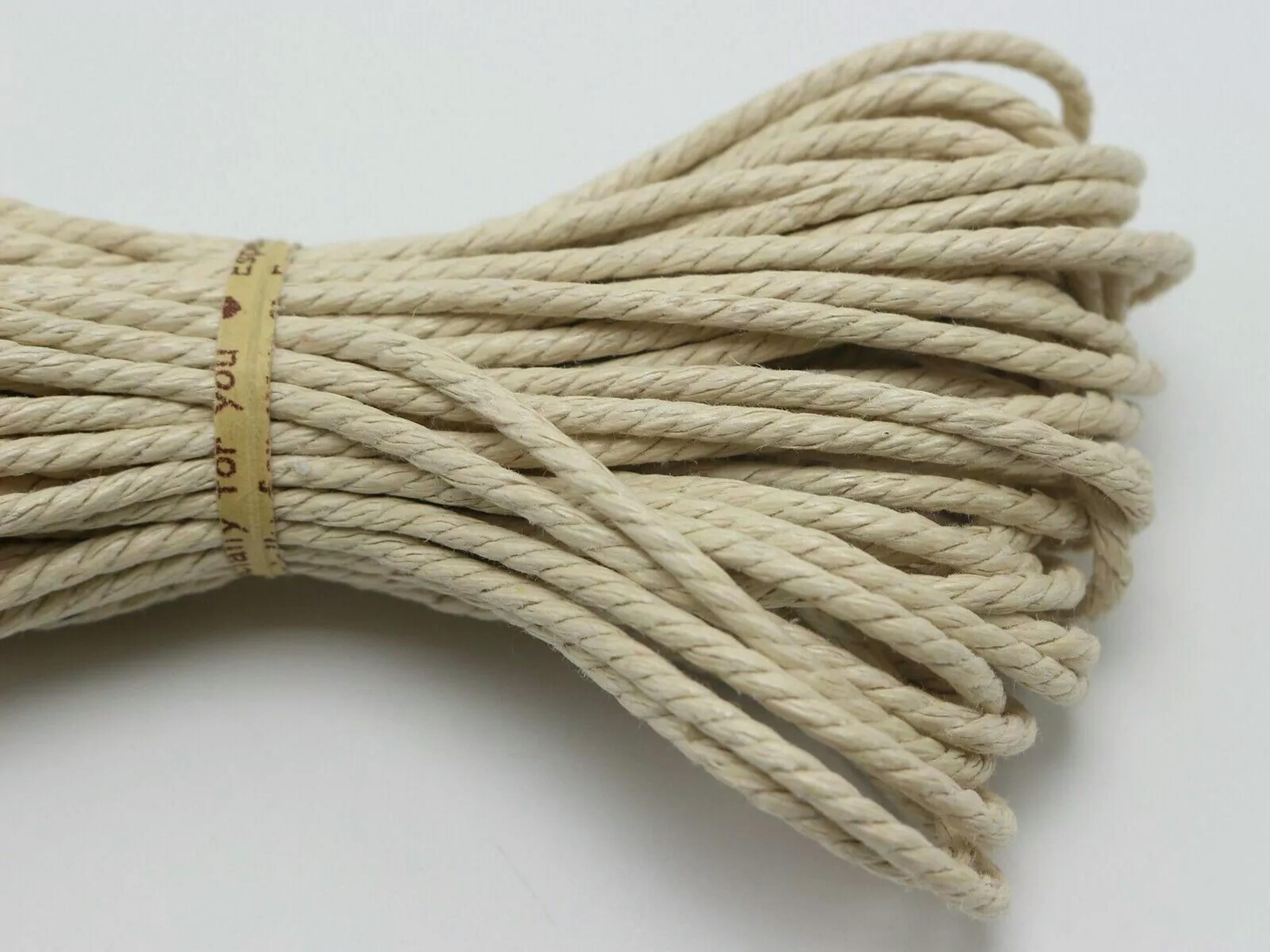 U8MO 100 Meters Khaki Waxed Twisted Cotton Cord Thread Line 2mm Macrame Rope String