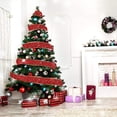 thumbnail image 5 of BEMS-1 rollo de cinta decorativa para árbol de Navidad roja y dorada de 10 yardas,, 5 of 5