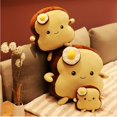 thumbnail image 4 of Dark Color35cmSuper Cute Toast Peluche Juguete Suave Huevo Escalfado Rodajas De Pan Almohada Gran Cumpleaños Navidad, 4 of 4