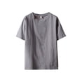 thumbnail image 3 of Mens White T Shirts Cotton Short Sleeve Big & Tall T Shirts Loungewear Athletic Fit Solid Color Crew Neck Casual Summer Outdoor Basic Streetwear, 3 of 6