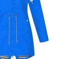 thumbnail image 3 of UPPADA Women's Light Weight Raincoats Solid Rain Jackets Outdoor Plus Size Hooded Raincoat Windproof Fall ,Rain Gear Women Blue XXXXL, 3 of 4