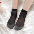 thumbnail image 2 of 10 pares de calcetines de nailon sedoso TANGJMXG para tobillos Medias de seda elásticas, 2 of 5