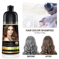 thumbnail image 6 of (2 pack) Herbishh Chestnut Brown Hair Color Shampoo & Black Cream for Gray Hair Coverage, 500 ML + 75 ML Combo Pack, Long-Lasting Color, For Men & Women, 6 of 7