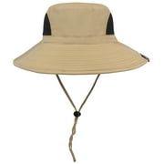 SUN CUBE Premium Boonie Hat | Wide Brim Adjustable Chin Strap | Outdoor Fishing, Hiking, Safari, Summer Bucket Hat | UPF 50+ Sun Protection | Packable Breathable Men, Women Mesh Hat Image 1 of 7