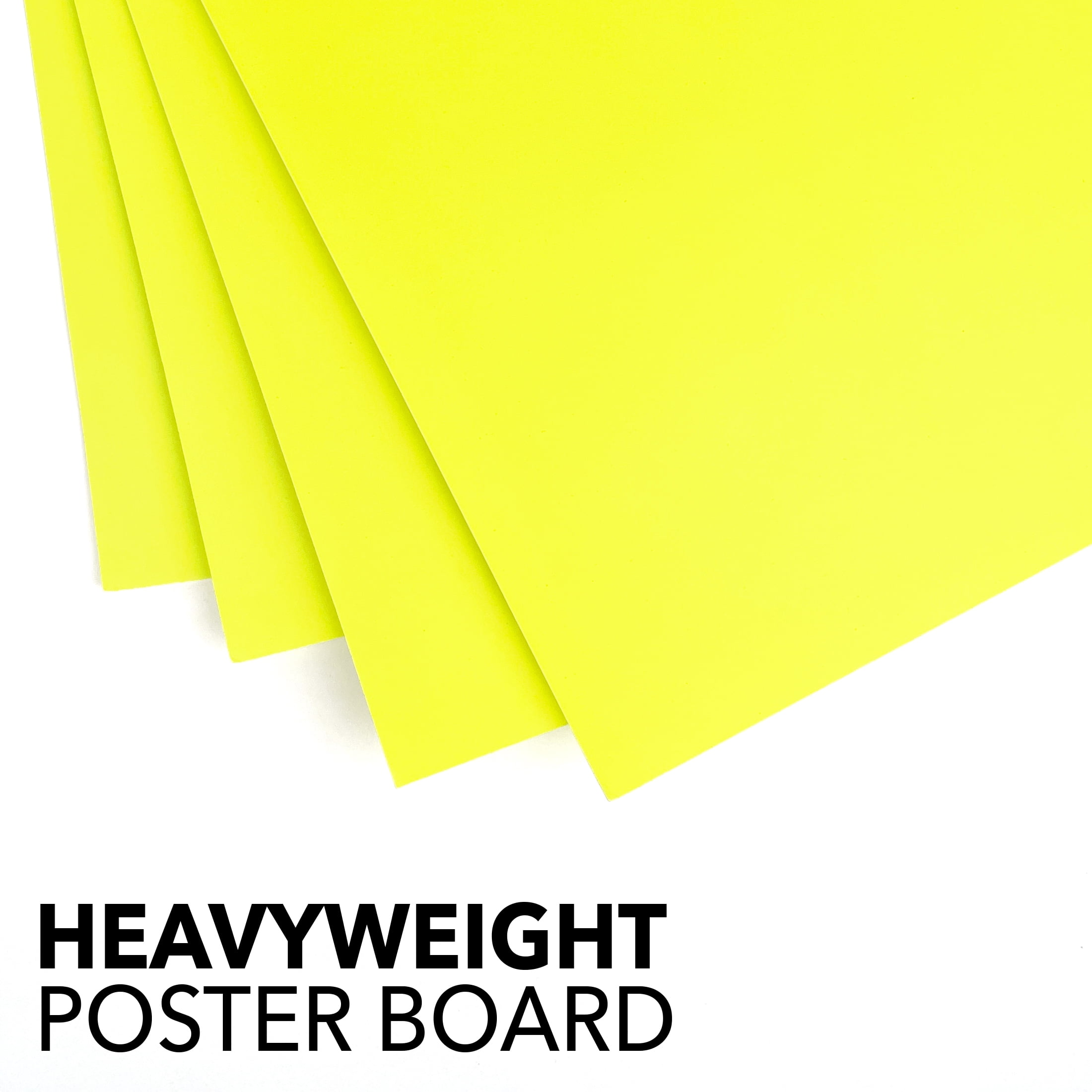 Pen+Gear Heavy Weight Neon Yellow Poster Board, 22 in x 28 in, Single Piece, Display & Presentation Board