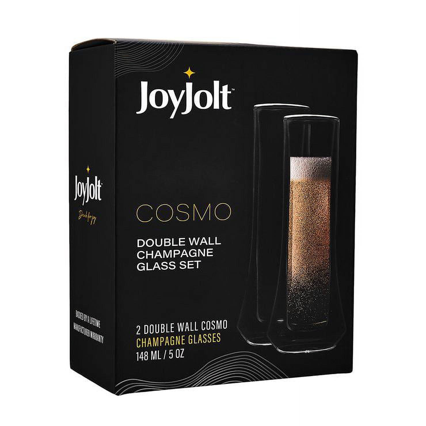 JoyJolt® Cosmo Double Wall Stemless Martini Glasses, 4ct.