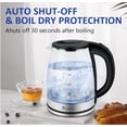 thumbnail image 6 of RAINBEAN 1.8L Electric Kettle Water Boiler, Electric Tea Kettle with LED Light, Auto Shut-Off & Boil Dry Protection, Glass Black, 6 of 7