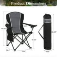 thumbnail image 4 of Sophia & William Oversized Camping Chair Outdoor Portable Folding Chair Heavy-Duty Steel Frame Support 350 lbs, Gray, 4 of 11