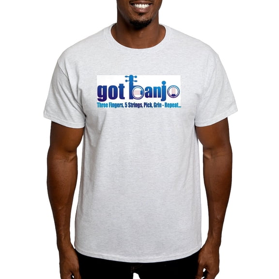CafePress - BLUEGRASS BANJO Ash Grey T Shirt - Men's Classic Graphic T-Shirt