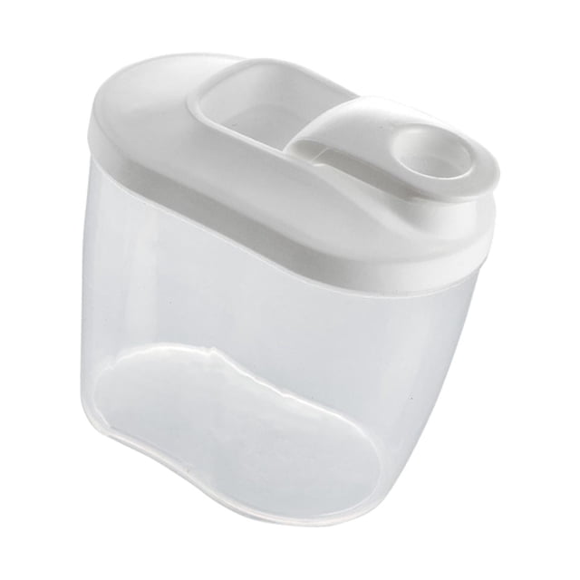 Contenedor de almacenamiento de alimentos hermético a prueba de polvo, organizador de cocina y despensa para el hogar Blanco Pequeño