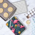 thumbnail image 5 of Yayeee Pot Holders Kitchen Heat Resistant with Pocket 7"x9.8" Cotton Oven Cooking Hot Pads, Yellow Floral Flamingo, 5 of 7