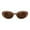 Brown, variant on FEISEDY Sunglasses Womens, Retro Oval Cateye Sun Glasses Men, Small 90s Style B4128