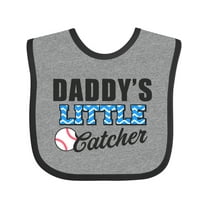 Inktastic Baseball Daddys Little Catcher Boys Baby Bib