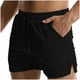 thumbnail image 1 of pstuiky Pantalones cortos de gimnasio para hombre, Pantalones cortos de culturismo elásticos con cordón y bolsillo informales a la moda para hombre Pantalones cortos cargo, 1 of 6
