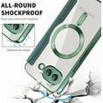thumbnail image 3 of KOMI Premium PU Leather Wallet Flip Case for Google Pixel 9A - Business Classic Solid Color, Magnetic TPU Shell, Wireless Charging Green, 3 of 4