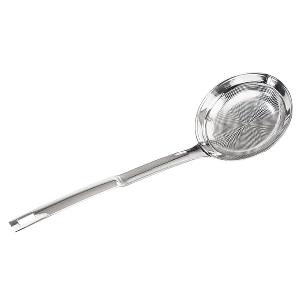 Cuchara de acero inoxidable, colador de malla fina de metal para alimentos, cocina, grasa. S