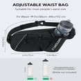thumbnail image 4 of WATERFLY Unisex with Bottle Holder Running Walking Hiking Nylon Fanny Pack Waist Bag,Black, 4 of 7