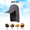 thumbnail image 4 of Sombrero de pesca unisex, gorra con visera, protección solar para exteriores con tapa para el cuello y las orejas, 4 of 7