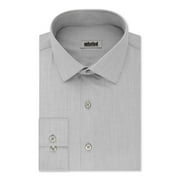 KENNETH COLE Mens Gray Pinstripe Collared Classic Fit Dress Shirt L 16/16.5- 34/35