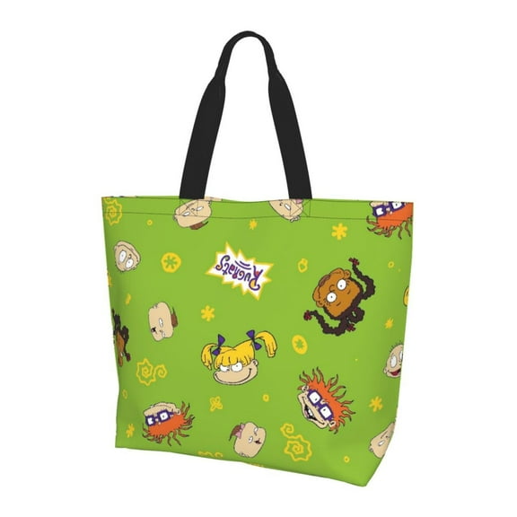 Large Capacity Shoulder Bag, Rugrats Tote Bags Shopping Handbag Portable Grocery Travel