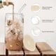 thumbnail image 4 of Vaso de vidrio SANDJEST 470 ml con tapa acrílica y pajita, 4 of 8