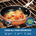 thumbnail image 5 of Gotham Steel Stackable Non-stick 3 Piece Copper Cast Stackable Pots & Pans Set, Gold, 5 of 5