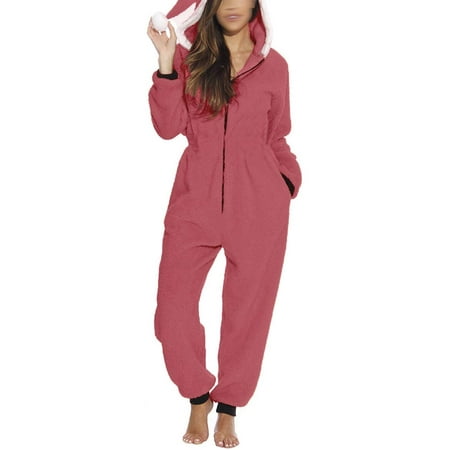 

Christmas Costume Pajamas - Slim Fit One Piece Plush Holiday Jumpsuit