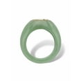 thumbnail image 2 of PalmBeach Jewelry Genuine Green Jade "Longevity" or Green or Black "Fortune" Ring in 10K Yellow Gold, 2 of 5