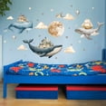 thumbnail image 3 of Adhesivo de pared HJKlove Under The Sea Whales Ocean World, 3 of 6