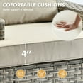 thumbnail image 3 of XIZZI 6-Piece Outdoor Patio Sectional Furniture Sets, Wicker Patio furniture with Coffee Table and Cushions, Waterproof Outdoor Conversation Set for Balcony, Porch, Backyard,Beige, 3 of 10