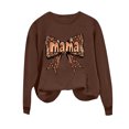 thumbnail image 3 of Xuyuer Women's Printed Long Sleeve Round Neck Casual Hoodless Sweatshirt, Comfortable Pullover Top for Mother's Day Gifts, Family Events and Relaxed Everyday Wear, 3 of 5