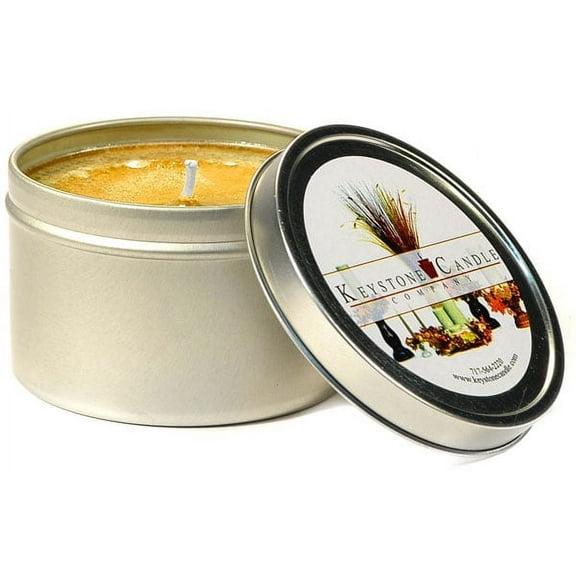 6 Pcs Tin Candles Homemade Pumpkin Roll Candle Tins 8 oz 3 in. diameter x 3 in. tall