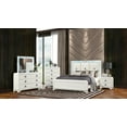 thumbnail image 2 of Laguna Modern Style Queen 5 PC Bedroom set made with Wood in White, 2 of 15
